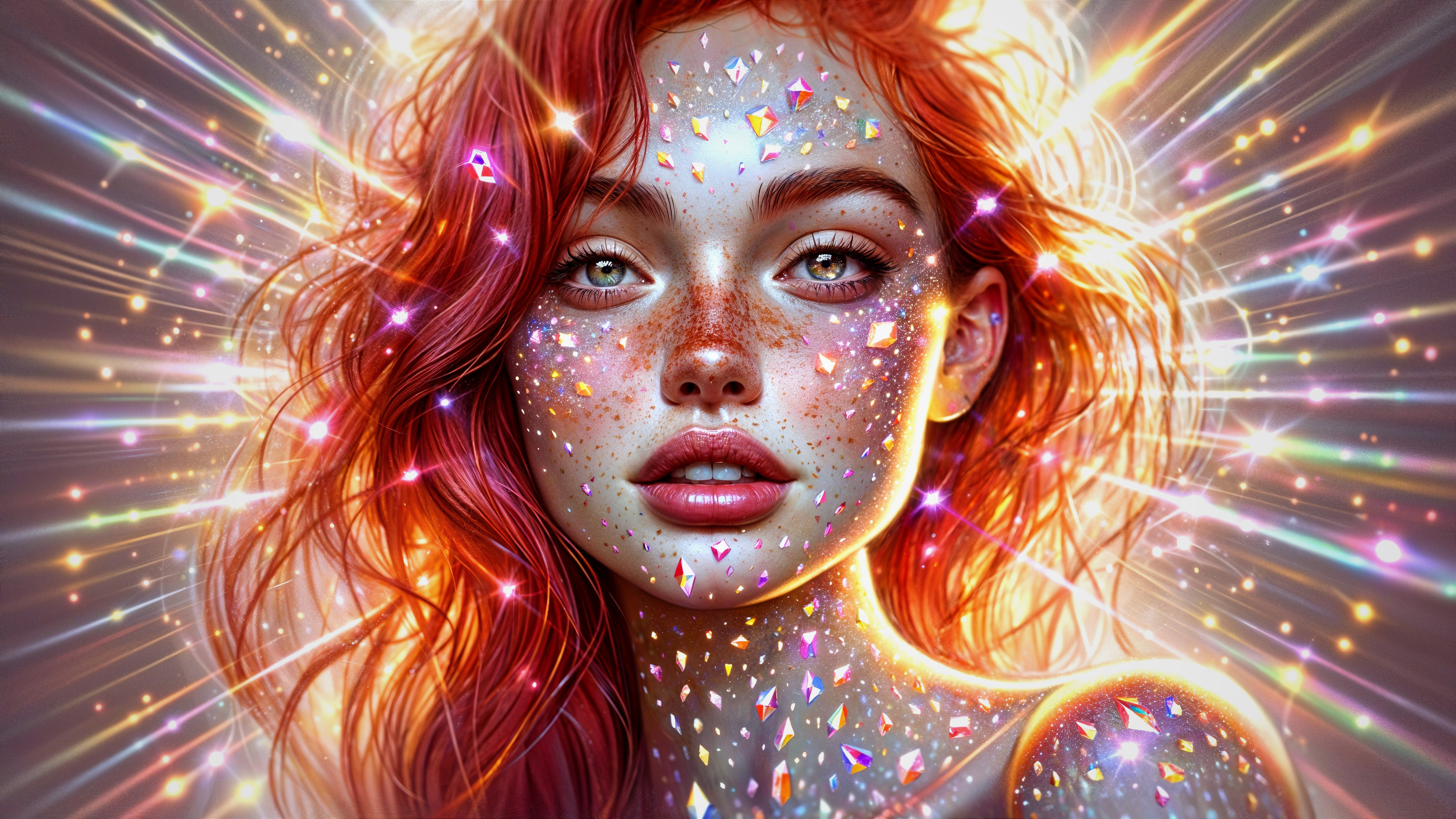 Close-up Portrait of a Young Woman with Red Hair