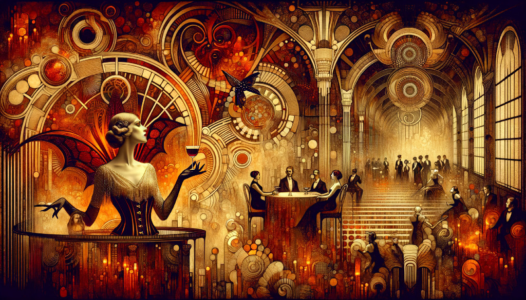 Glamorous 1920s Scene with Art Deco Elements