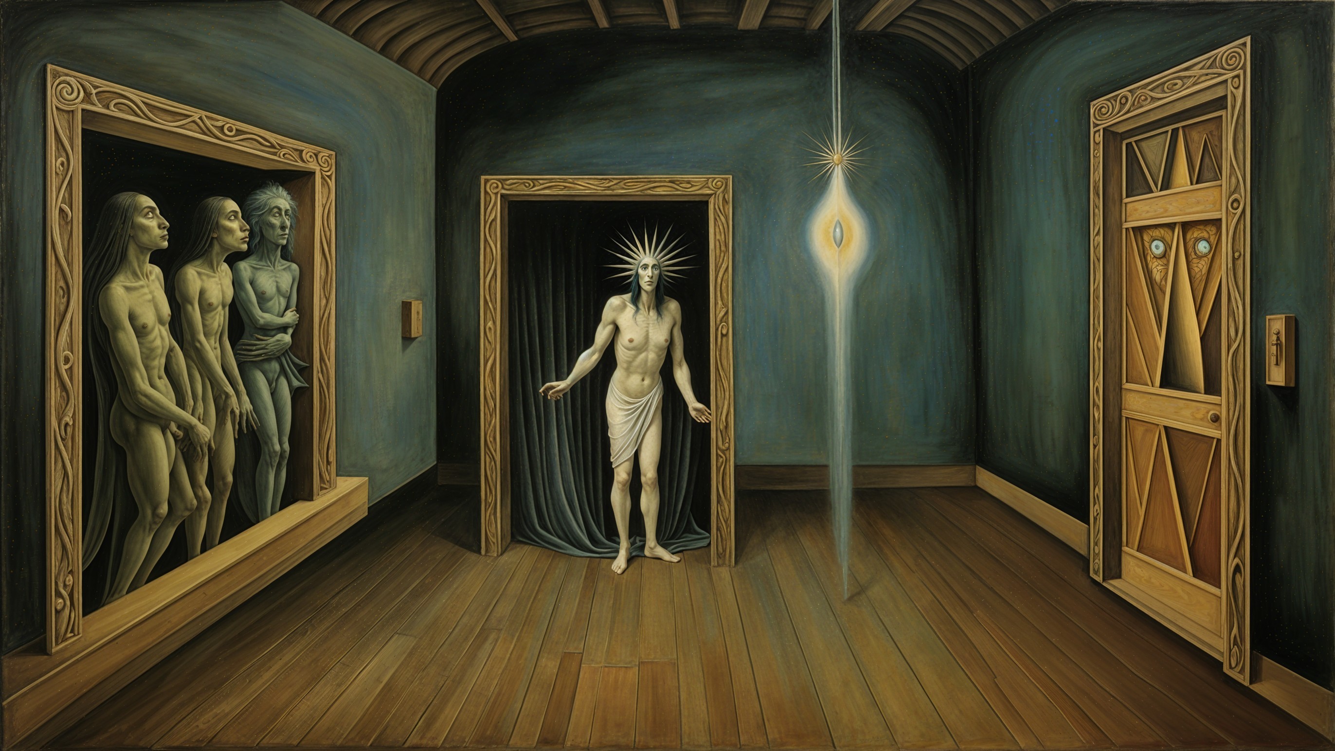 Surreal Interior with Light and Mystical Elements