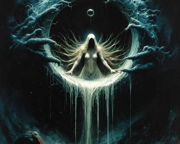 Cosmic Eye Surrounded by Twisted Branches and Light