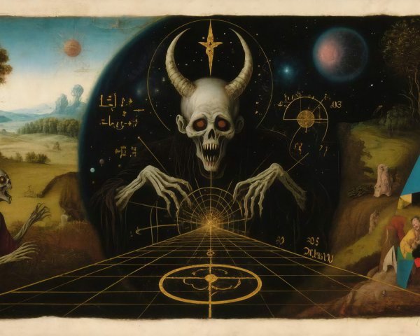 Hyperdetailed Panoramic Apocalyptic Landscape Painting