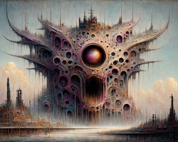 Surreal Abstract Structure with Monstrous Features