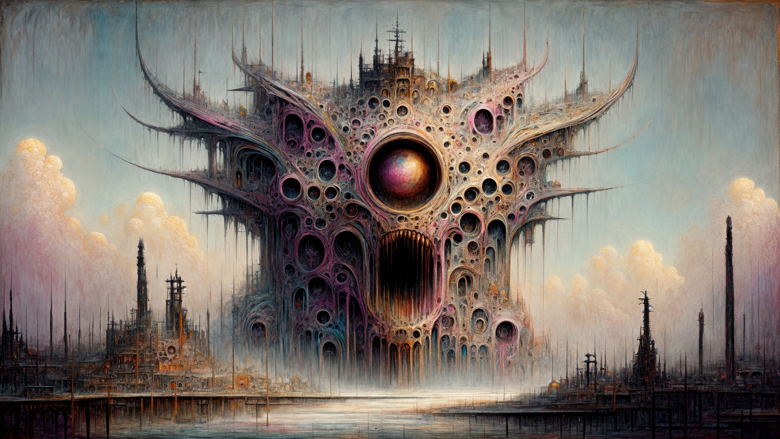 Surreal Abstract Structure with Monstrous Features