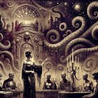 1920s Glamorous Gathering with Surreal Elements