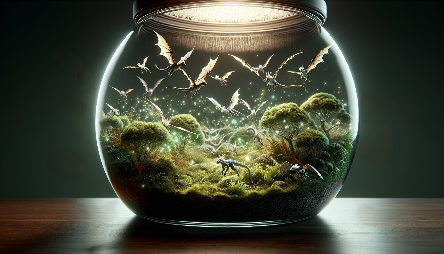 Miniature Fantasy World in a Magical Glass Jar