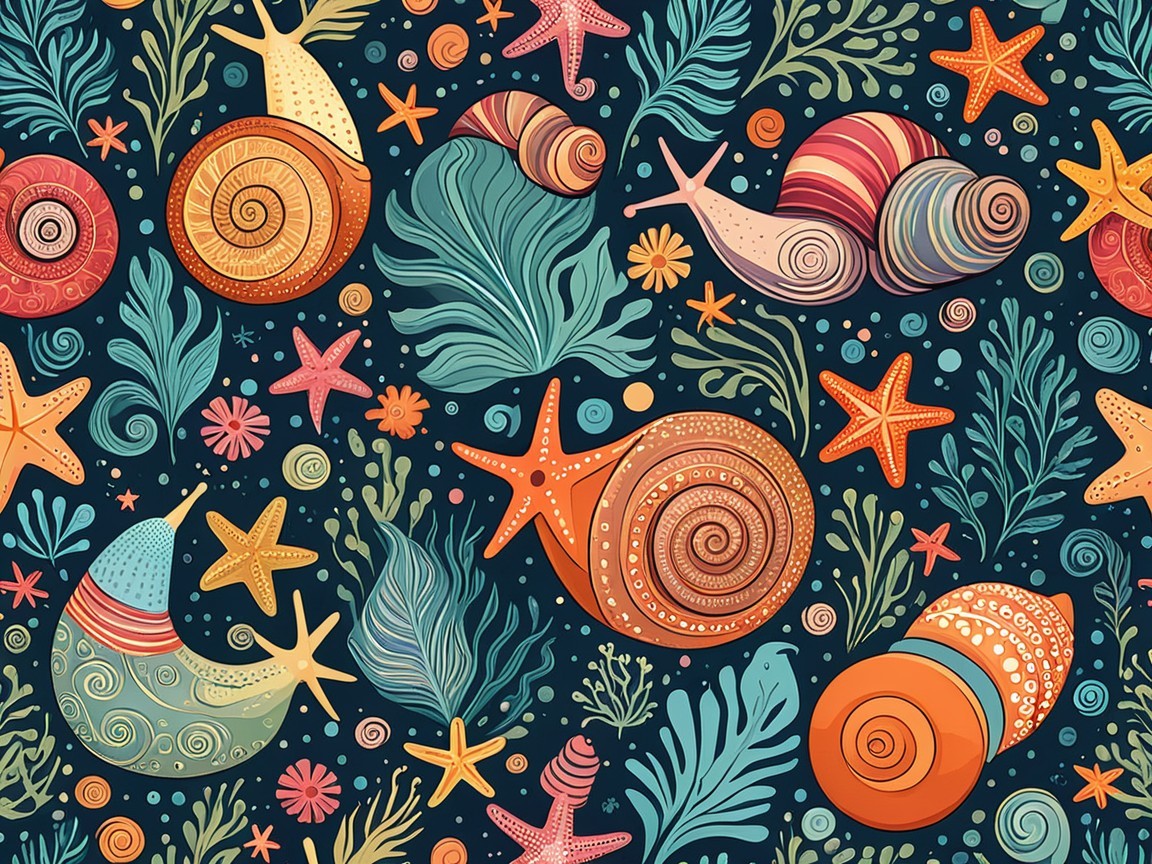 Vibrant Underwater Scene with Colorful Marine Life