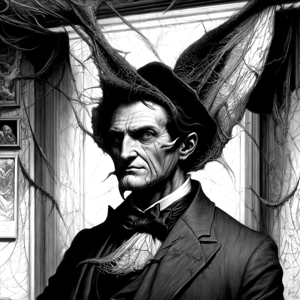 Vampire-Themed Abraham Lincoln Illustration Description