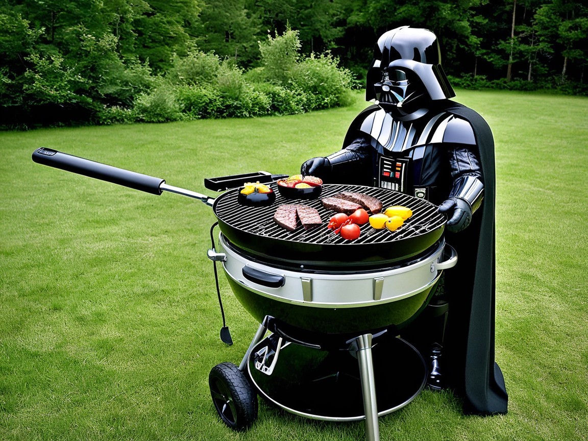 Sci-fi Villain in Black Costume by Garden Grill
