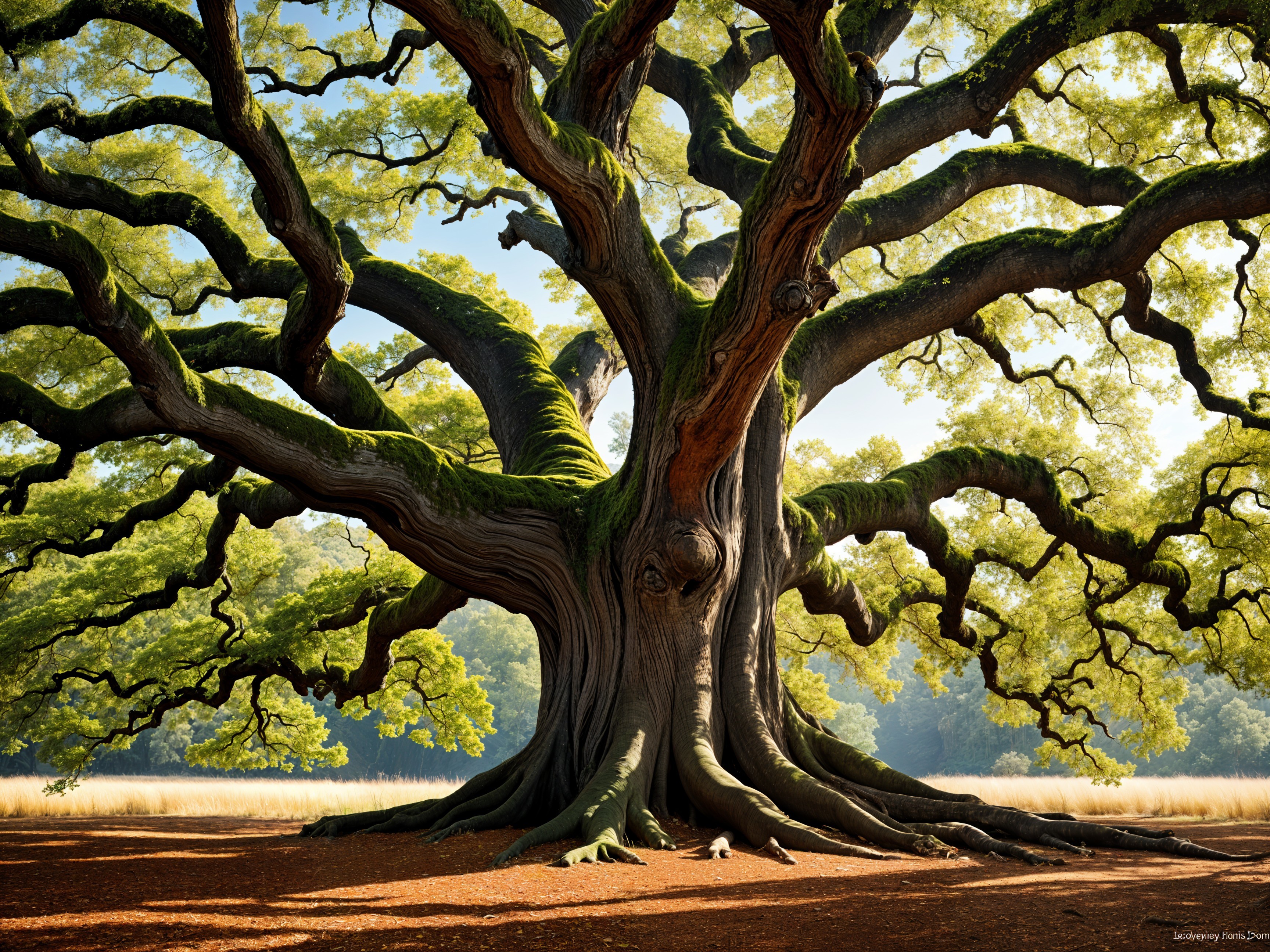 Majestic Ancient Tree in a Serene Natural Setting