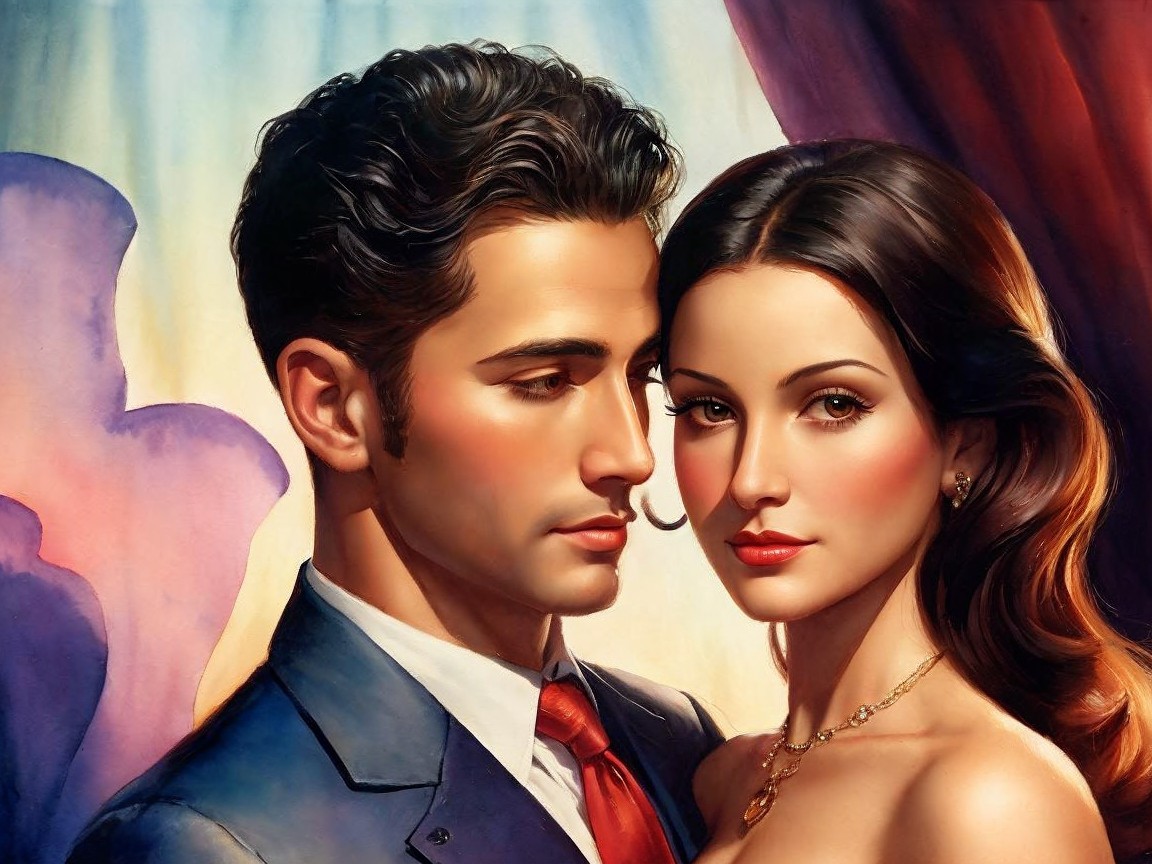 Romantic Portrait of a Couple in Soft Lighting