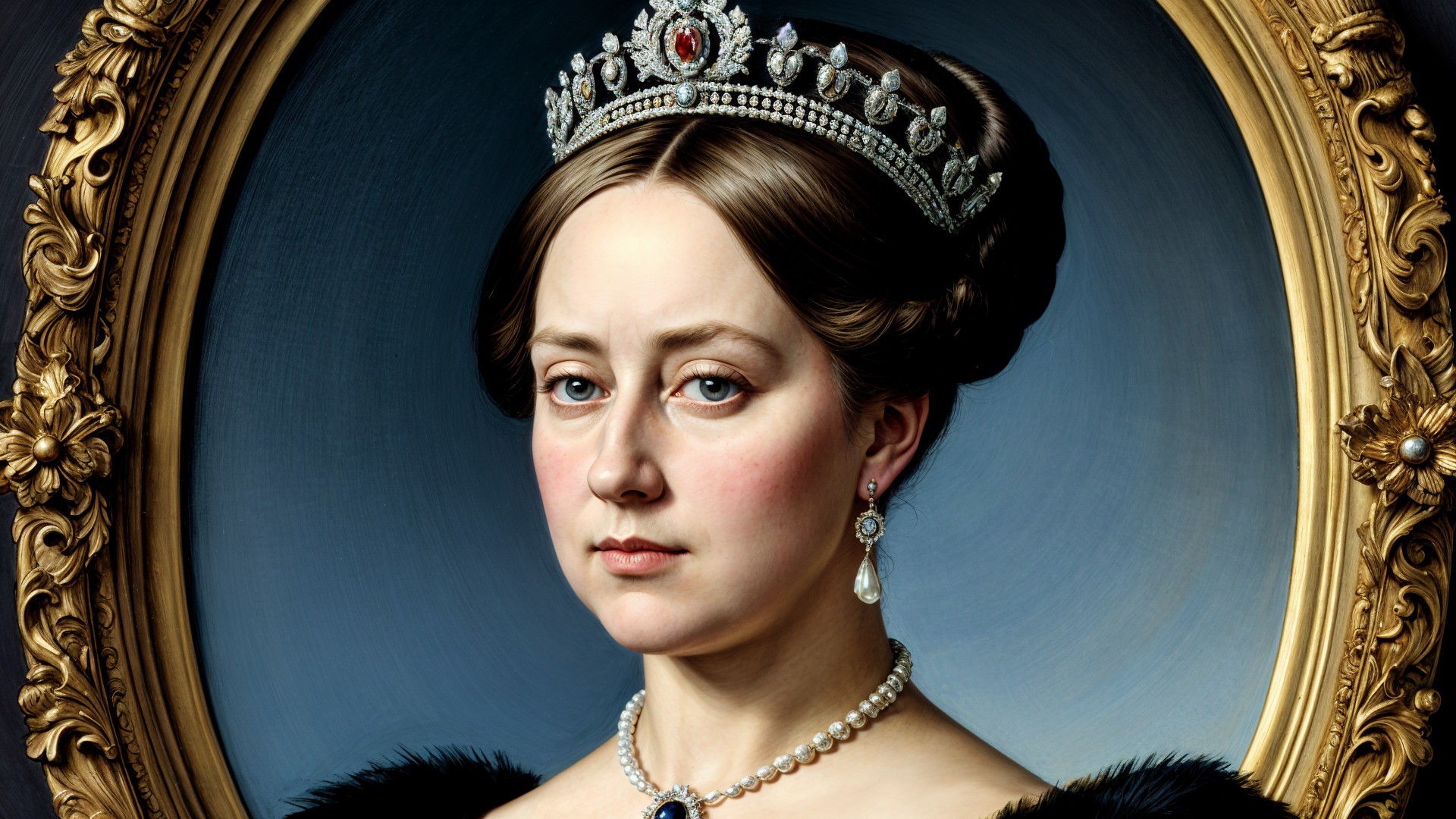 Regal Portrait of a Figure in Elegant Attire