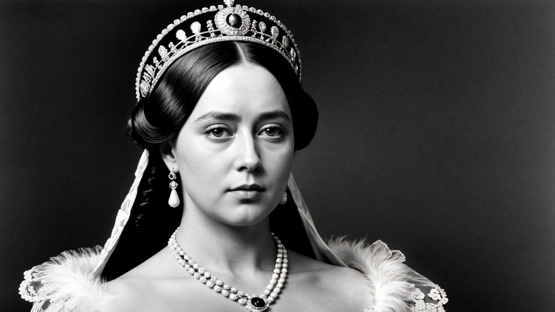 Regal portrait of a woman in an elaborate crown