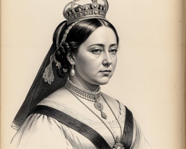Black and White Portrait of a Regal Woman