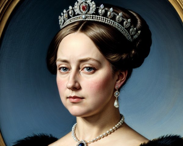 Regal Portrait of a Figure in Elegant Attire