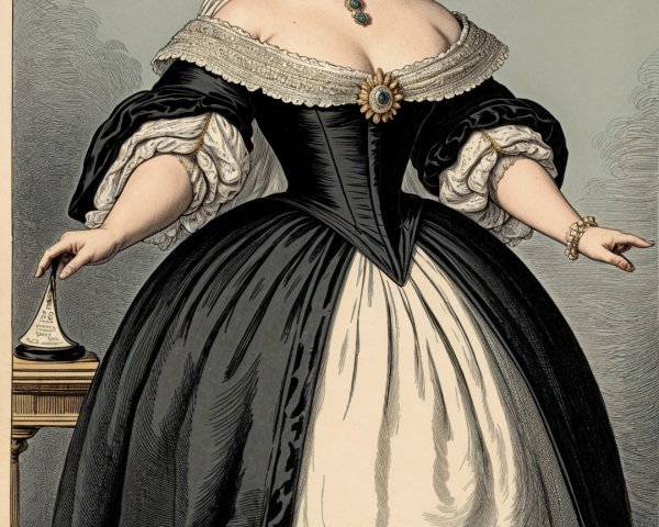 Regal woman in dramatic black gown with tiara