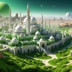 Majestic Palace Surrounded by Surreal Landscapes