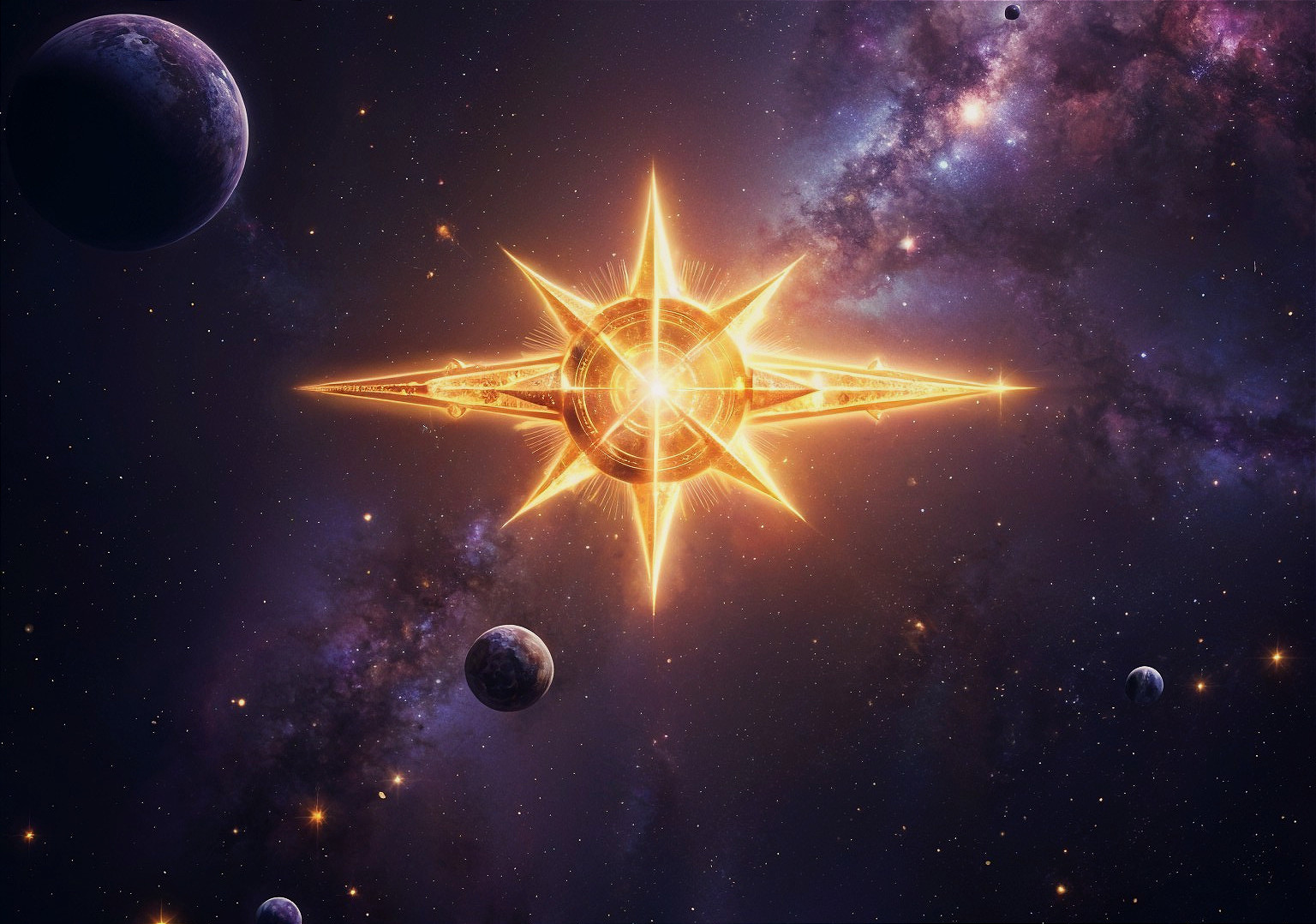 Radiant Star-Like Structure in Cosmic Expanse
