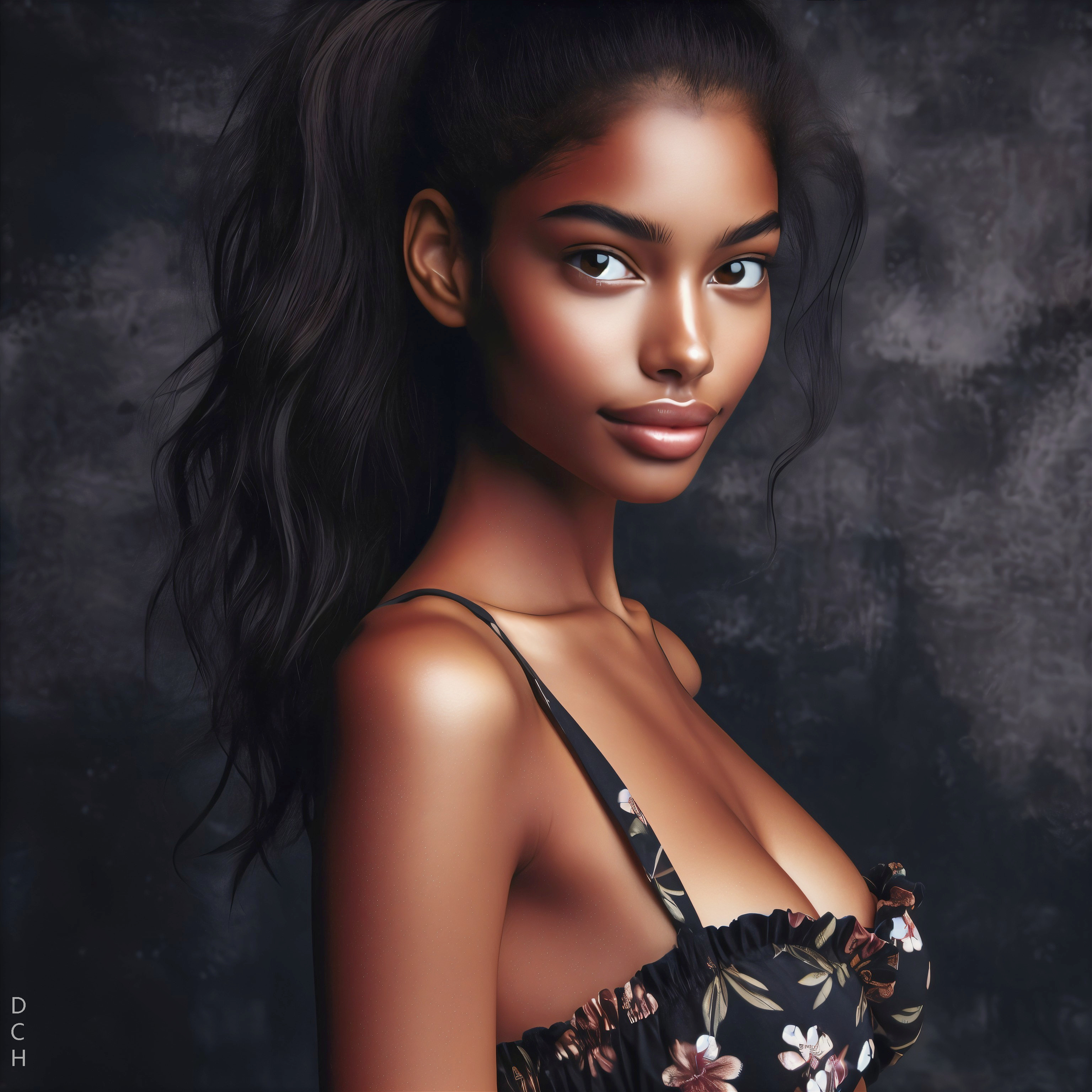 Close-Up Portrait of a Confident Young Woman