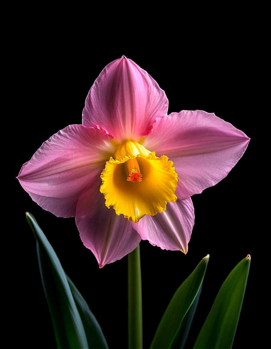 Vibrant Orchid Flower with Pink and Yellow Petals
