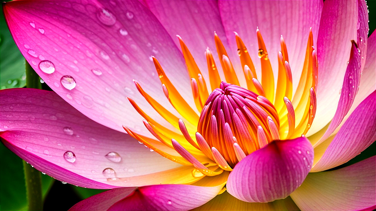 Vibrant Pink Lotus Flower with Delicate Petals