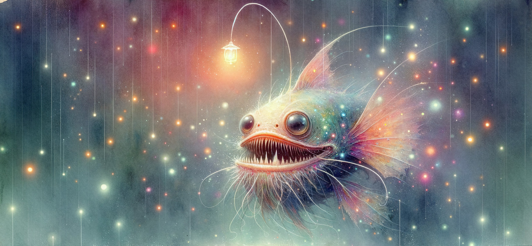 Colorful fish in a magical underwater scene