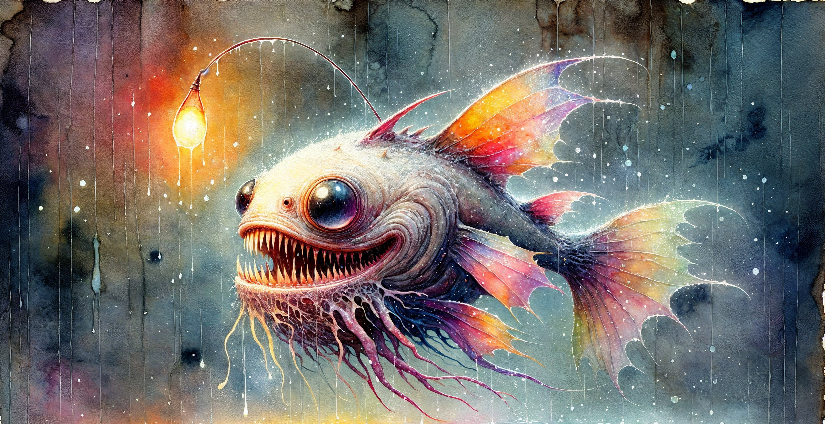 Whimsical Underwater Creature in a Fantastical Ocean