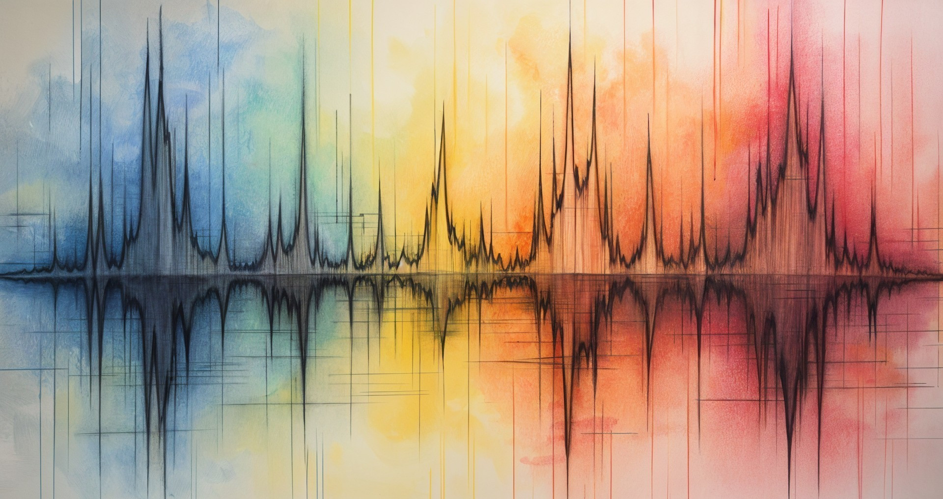 Abstract Sound Wave Visualization with Vibrant Colors