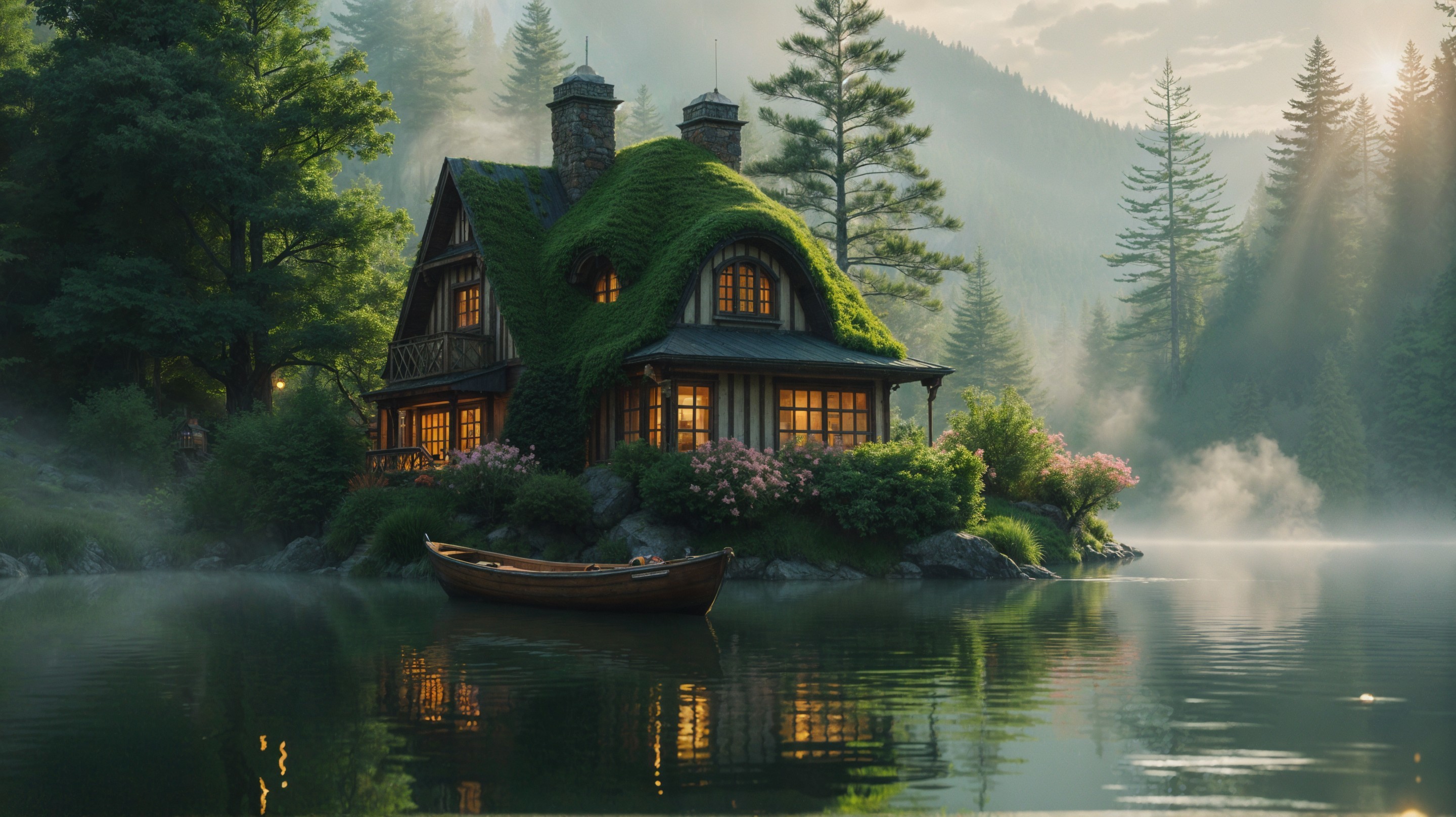 Charming Cottage by Serene Lake Surrounded by Nature