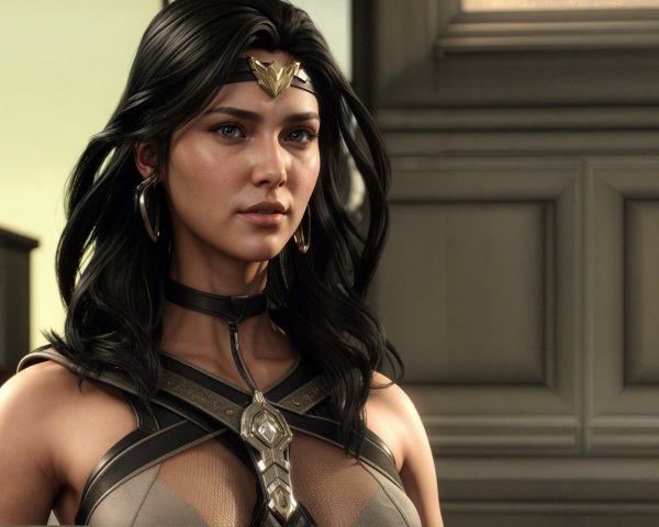 Female Character in Intricate Armor with Elegant Details
