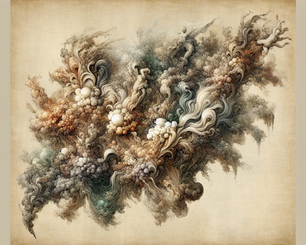 Intricate Fractal-Inspired Organic Artwork in Soft Hues