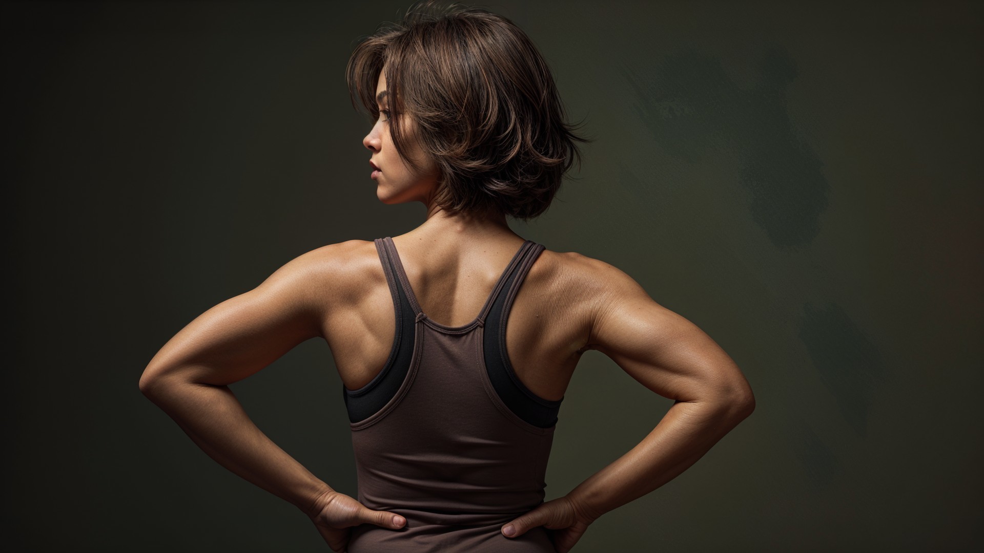 Confident Individual with Well-Defined Muscles and Stance