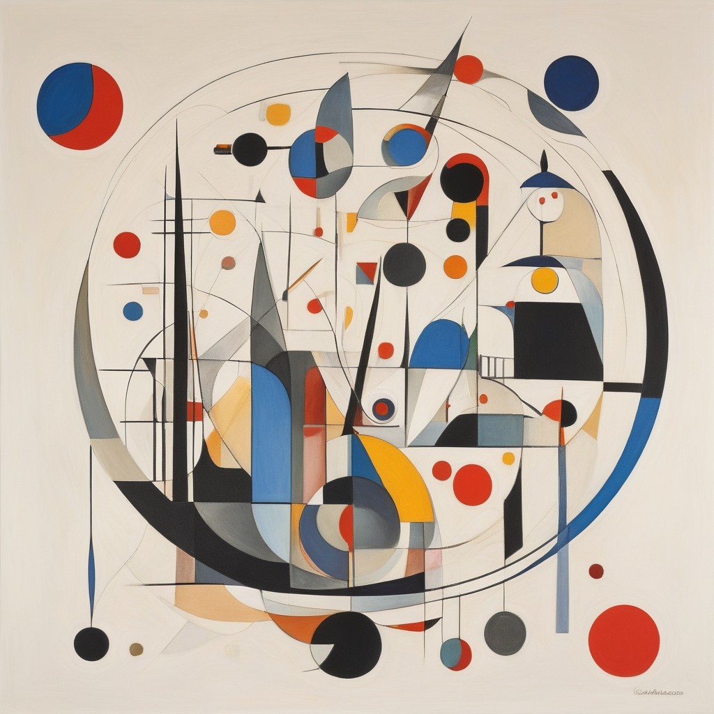 Abstract Composition with Bold Geometric Shapes