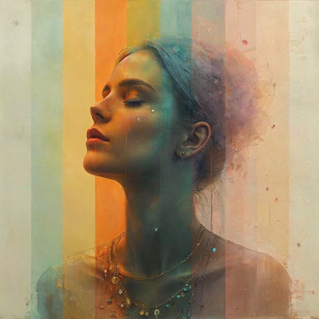 Serene Portrait of a Woman in Dreamy Atmosphere