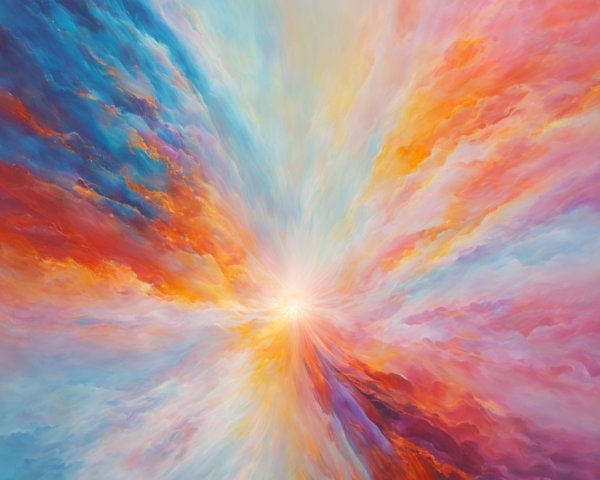 Vibrant Color Explosion with Dynamic Brush Strokes