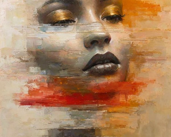 Close-Up of a Woman's Face with Ethereal Tones