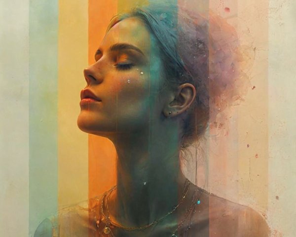 Serene Portrait of a Woman in Dreamy Atmosphere