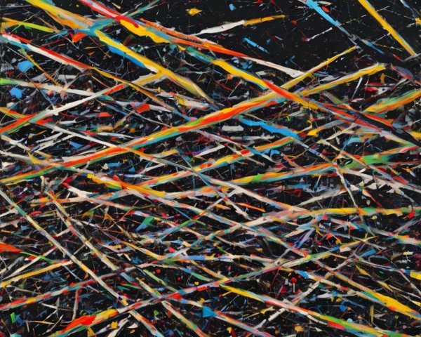 Abstract Color Explosion on Dark Background