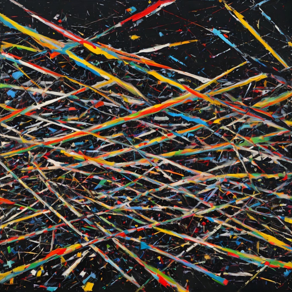 Abstract Color Explosion on Dark Background
