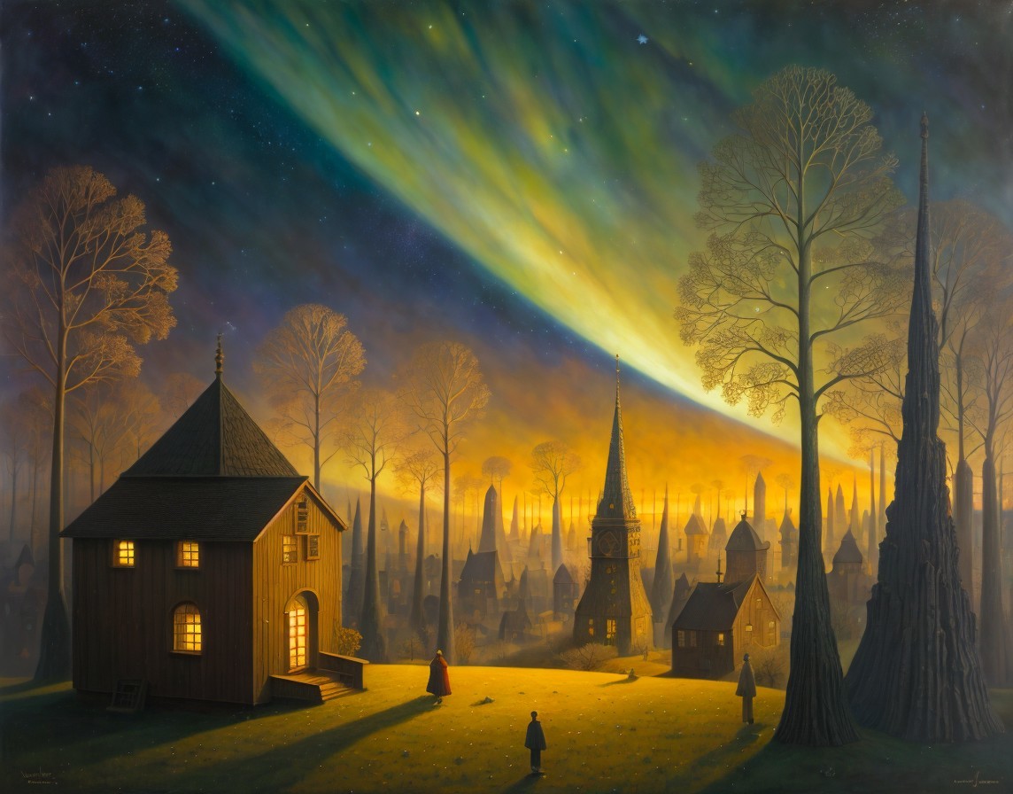 Aurora Borealis in a Parallel World