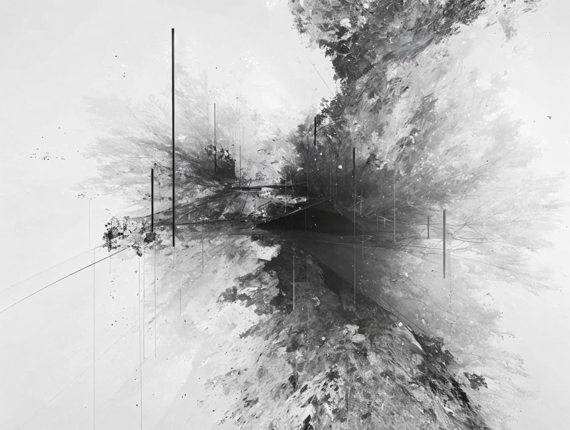 Abstract Composition with Dark and Light Shades