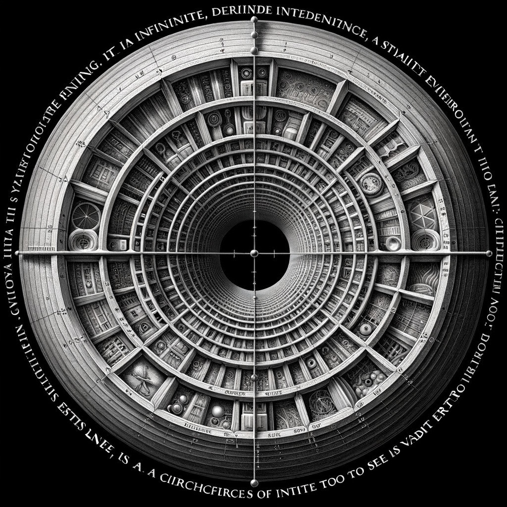 Intricate Circular Labyrinth Design with Depth Illusion