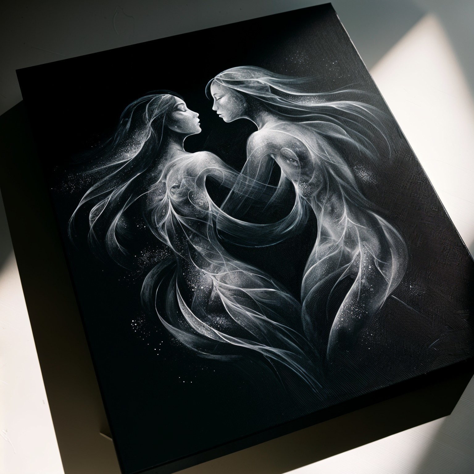 Ethereal Figures Conveying Love and Unity in Art