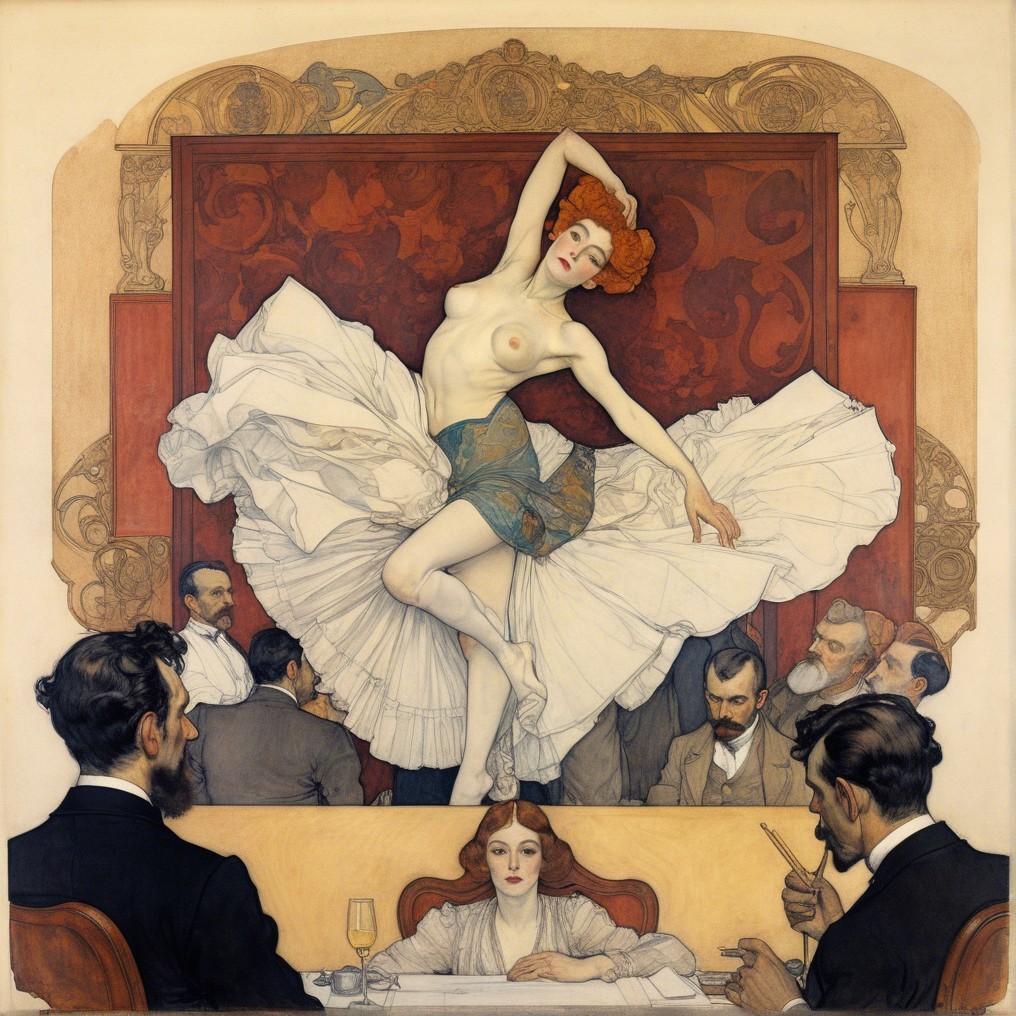 Dynamic Dance Performance in Vintage Theater Scene