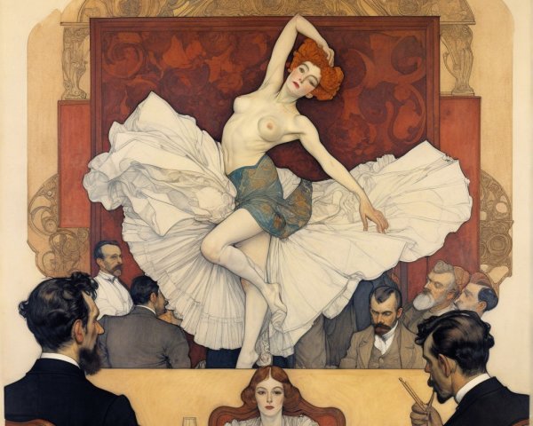 Dynamic Dance Performance in Vintage Theater Scene