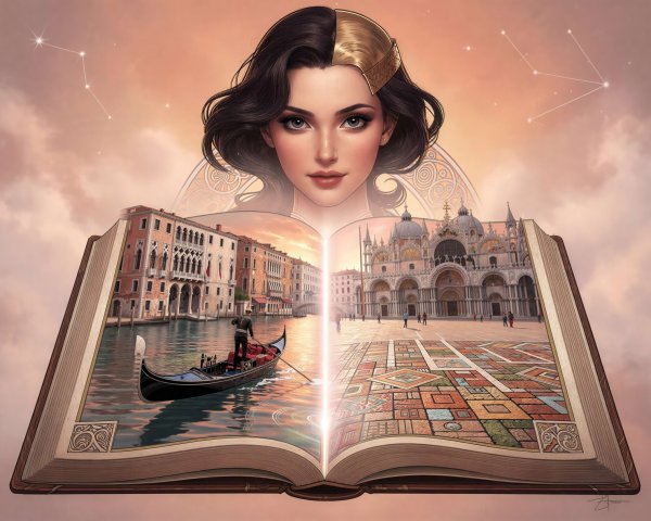 Anime-style digital art of a woman with dark features