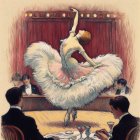 Dynamic Dance Performance in Vintage Theater Scene
