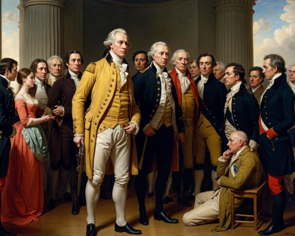 Historical Figures in 18th-Century Attire Discussion