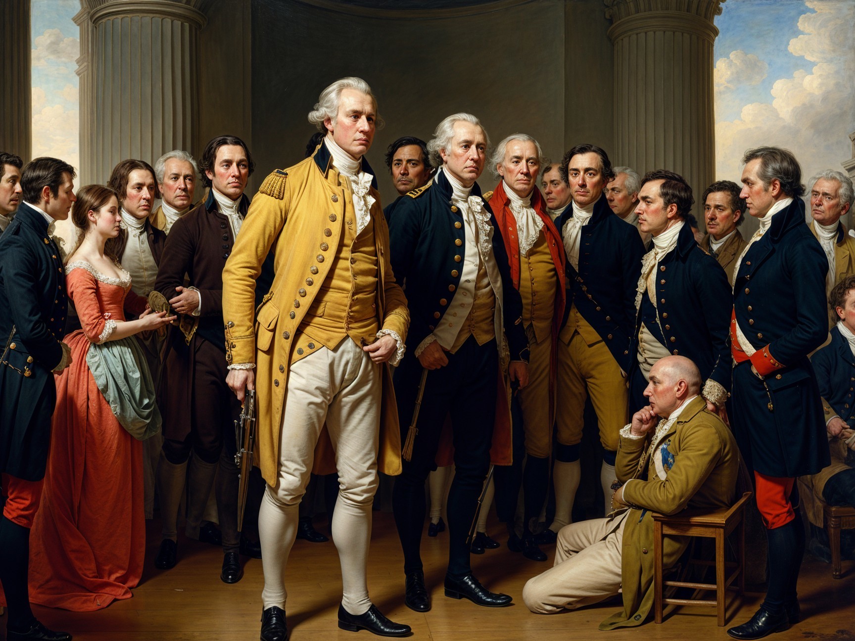 Historical Figures in 18th-Century Attire Discussion