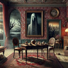 Luxuriously Decorated Vintage Dining Room Details