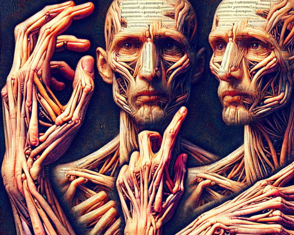 Stylized Skeletal Figures with Anatomical Details